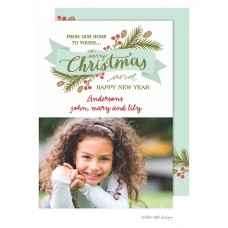 Christmas Digital Photo Cards, Christmas Eve Sprig Banner, Take Note Designs